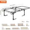 image:imageVEVOR Truck Ladder Rack 1000 LBS  454 KG Strong Capacity Truck Racks NonDrillingDrilling Installation for Long or Heavy Cargo 43363 inch Adjustable Width for Kayak Ladder Surfboard LumberTruck Ladder Rack