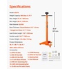 image:imageVEVOR Underhoist Support Stand 34 Ton Capacity Under Hoist Jack Stand Lifting from 384 to 754 in Bearing Mounted Spin Handle SelfLocking Threaded Screw Two Wheels Support Vehicle Components