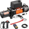 image:imageVEVOR 13500 lb Electric Truck Winch 12V DC 38 in x 80 ft Synthetic Rope Aluminum Fairlead Wireless amp Wired Remote Control 13500 lbs IP55 Waterproof Towing for Off Road Jeep SUV Boat13500 lbs
