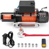 image:imageVEVOR 13500 lb Electric Truck Winch 12V DC 38 in x 80 ft Synthetic Rope Aluminum Fairlead Wireless amp Wired Remote Control 13500 lbs IP55 Waterproof Towing for Off Road Jeep SUV Boat10000 LBS