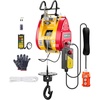 image:imageVEVOR 2in1 Electric Hoist Winch 1100 lbs Capacity 1800W Portable Power Winch 98 ft Lifting Height 36 ftmin with Wire and Wireless Remote Control for Garage Warehouse Factory Lifting Towing98 ft Lifting Height