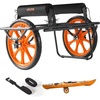 image:imageVEVOR 300lbs Kayak Cart AllTerrain Super Duty Trolley Cart Canoe Cart Dolly with 15inch NoFlat Solid Rubber Tires and Kickstand Quickly Assembles amp Disassembles for Kayaks Canoes Paddleboards
