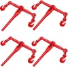 image:imageVEVOR 9215LBS 38  12 Ratchet Binders 9215 LBS Secure Working Load G70 Hooks and Adjustable Length for Grade 7080 Chains Tie Down Hauling Towing 2Pack Red4P