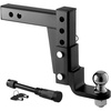 image:imageVEVOR Adjustable Trailer Hitch Fit 25 Inch Receiver Trailer Hitch Mount with 2 Inch amp 2516 Inch Balls 21000 lbs GTW 9 Inch Drop Towing Ball Mounts for RVs OffRoad Vehicles and Trucks Black146 x 94 x 24 in
