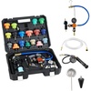 image:imageVEVOR Coolant Pressure Tester Kit 31Pcs Radiator Vacuum Refill Kit with 3 Metal Adapters Universal Fit Automotive Cooling System Pressure Tester Tool with Pressures Pump amp AluminumPlastic Filler31Pcs