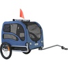 image:imageVEVOR Dog Bike Trailer Supports up to 100 lbs Pet Cart Bicycle Carrier Easy Folding Frame with Quick Release Wheels Universal Bicycle Coupler Reflectors Flag Collapsible to StoreBlueBlack