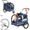 image:imageVEVOR Dog Bike Trailer Supports up to 6688100 lbs 2in1 Pet Stroller Cart Bicycle Carrier Easy Folding Cart Frame with Quick Release Wheels Universal Bicycle Coupler Reflectors Flag100lbs 24