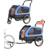 image:imageVEVOR Dog Bike Trailer Supports up to 88 lbs 2in1 Pet Stroller Cart Bicycle Carrier for Small amp Large Dogs Easy Folding Frame with Quick Release Wheel Universal Bicycle Coupler Internal Leash