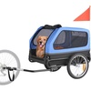 image:imageVEVOR Dog Bike Trailer Supports up to 88 lbs Pet Cart Bicycle Carrier Easy Folding Frame with Quick Release Wheels Universal Bicycle Coupler Reflectors Flag Collapsible to StoreBlueBlack