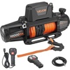 image:imageVEVOR Electric Winch 12000 lbs Load Capacity 12V DC Truck Winch with 38 in x 92 ft Synthetic Rope Wireless amp Wired Remote Control IP68 Waterproof for Towing OffRoad SUV Jeep Trailer Boat10000 lbs