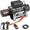 image:imageVEVOR Electric Winch 13500 lbs Load Capacity 12V DC Truck Winch with 38 in x 80 ft Steel Rope Wireless amp Wired Remote Control IP55 Waterproof for Towing SUV Jeep Trailer Boat OffRoad Vehicle13500 lbs