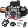 image:imageVEVOR Electric Winch 4000 lb Line Pull Capacity 12V DC ATVUTV Winch with 316 in x 39 ft 7 Strands Steel Cable Roller Fairlead Wireless amp Wired Remote Control IP55 Waterproof for Towing UTV ATV18000 lbs