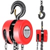 image:imageVEVOR Hand Chain Hoist 1 Ton 2200 lbs Capacity Manual Chain Block with Upgrade G70 Galvanized Chain 8 ft Lifting Height Heavy Duty Pulley Hoist for Garage Warehouse Automotive Machinery RedRed 1T 8FT