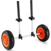 image:imageVEVOR Kayak Cart 280lbs Load Capacity with 10 Inch Solid Tires Heavy Duty Detachable Canoe Trolley Cart with Adjustable Width amp Top Foam Protection for Kayaks with Drain Holes of 254cm and Above