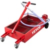 image:imageVEVOR Low Profile Electric Oil Drain Pan 20 Gal Capacity Rolling Oil Drain Pan with 110V HighFlow Pump 72 ft Hose amp T Folding Handle Leakproof amp Corrosionresistant Fit for Trucks ATVs WhiteRed