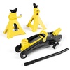 image:imageVEVOR Low Profile Floor Jack 2 Ton 4400 lbs Capacity Steel Racing Floor Jack with Stands Single Piston Quick Lift Pump Hydraulic Trolley Car Lift for Compact SUVs Lifting Range 51122 Inches