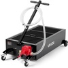 image:imageVEVOR Low Profile Oil Drain Pan 20 Gallon Capacity Rolling Oil Drain Pan with Manual Pump 72 ft Hose amp T Folding Handle LeakProof amp CorrosionResistant Fit for Cars SUVs Trucks ATVs Red25 Gallon