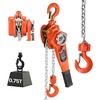 image:imageVEVOR Manual Lever Chain Hoist 34T 1650LBS Capacity Heavy Duty Come Along 20FT Lift G80 Alloy Steel Chain with Dual Pawl Mechanical Brake360Rotating Hooks for Warehouse Construction GarageOrange