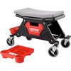 image:imageVEVOR Mechanic Stool 300 LBS Capacity Garage Stool Gift for Men Heavy Duty Rolling Mechanics Seat with Three Slide Out Tool Trays and Drawer Tools for Automotive Auto Repair