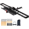 image:imageVEVOR Motorcycle Carrier 500 lbs Capacity Heavy Duty Steel Hitch Mount Rack with 47in Ramp Ratchet Straps amp Stabilizer Scooter Dirt Bike Trailer Hauler for Car Truck with 2Inch Hitch ReceiverNormal Version