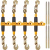 image:imageVEVOR Ratchet Chain Binder 51638 Heavy Duty Load Binders with G80 Hooks 7100 lbs Secure Load Limit Laborsaving Antiskid Handle Tie Down Hauling Chain Binders for Flatbed Truck Trailer 4 P51638