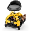 image:imageVEVOR Rolling Shop Stool with Wheels 197256 Adjustable Height 360 Swivel 330 lbs Capacity Garage Work Mechanic Stool with Backrest Tool Tray Storage Padded Seat Shop Chair BlackYellowYellow