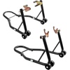 image:imagevevor Motorcycle Stand Lift 850lbs Front Rear Combo Stand Lift Stand Front Wheel Fork Stands Rear UL Fork Swingarm Spool Stands Compatible with Most Yamaha Honda Kawasaki Suzuki Motorcycles Black  850lbs Capacity Front Wheel Fork Stand Rear UL Fork Swingarm Spool Stands Compatible with Yamaha Honda Kawasaki SuzukiBlack