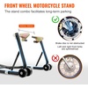 image:imagevevor Motorcycle Stand Lift 850lbs Front Rear Combo Stand Lift Stand Front Wheel Fork Stands Rear UL Fork Swingarm Spool Stands Compatible with Most Yamaha Honda Kawasaki Suzuki Motorcycles Black  850lbs Capacity Front Wheel Fork Stand Rear UL Fork Swingarm Spool Stands Compatible with Yamaha Honda Kawasaki SuzukiBlack