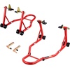 image:imagevevor Motorcycle Stand Lift 850lbs Front Rear Combo Stand Lift Stand Front Wheel Fork Stands Rear UL Fork Swingarm Spool Stands Compatible with Most Yamaha Honda Kawasaki Suzuki Motorcycles Black  850lbs Capacity Front Wheel Fork Stand Rear UL Fork Swingarm Spool Stands Compatible with Yamaha Honda Kawasaki SuzukiRed