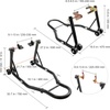 image:imagevevor Motorcycle Stand Lift 850lbs Front Rear Combo Stand Lift Stand Front Wheel Fork Stands Rear UL Fork Swingarm Spool Stands Compatible with Most Yamaha Honda Kawasaki Suzuki Motorcycles Black  850lbs Capacity Front Wheel Fork Stand Rear UL Fork Swingarm Spool Stands Compatible with Yamaha Honda Kawasaki SuzukiBlack