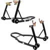 image:imagevevor Motorcycle Stand Lift 850lbs Front Rear Combo Stand Lift Stand Front Wheel Fork Stands Rear UL Fork Swingarm Spool Stands Compatible with Most Yamaha Honda Kawasaki Suzuki Motorcycles Black  850lbs Capacity Front Wheel Fork Stand Rear UL Fork Swingarm Spool Stands Compatible with Yamaha Honda Kawasaki SuzukiBlack