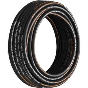 image:imageHydraulic Hose 14 inch x 100 ft Coiled Hydraulic Hose 5800 PSI Rubber Hydraulic Flexible Hose with 2 HighTensile Steel Wire Braid 20 to 140 Hydraulic Oil Flexible Hose38 inch x 100 ft