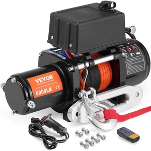 image:imageVEVOR 13500 lb Electric Truck Winch 12V DC 38 in x 80 ft Synthetic Rope Aluminum Fairlead Wireless amp Wired Remote Control 13500 lbs IP55 Waterproof Towing for Off Road Jeep SUV Boat6000 LBS