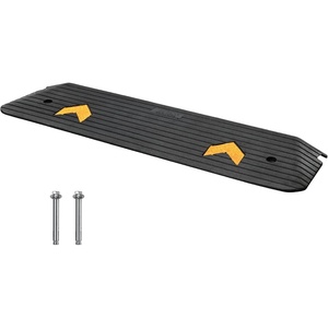image:imageVEVOR 2 Rise Threshold Ramp Doorway Recycled Rubber Power Wheelchair Ramp 364 Feet Long 33069Lbs Load Capacity NonSlip Surface Rubber Solid Threshold Ramp for Wheelchair and ScooterBlack