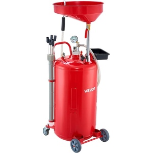 image:imageVEVOR 25 Gallon Waste Oil Drain Tank Air Operated Portable Oil Drainer with Adjustable Funnel Height Industrial Fluid Drain Tank with Wheels Fluid Fuel Transfer Drainage for Auto Repair Shops Red201 x 201 x 661 in