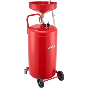 image:imageVEVOR 25 Gallon Waste Oil Drain Tank Air Operated Portable Oil Drainer with Adjustable Funnel Height Industrial Fluid Drain Tank with Wheels Fluid Fuel Transfer Drainage for Auto Repair Shops Red209 x 171 x 681 in