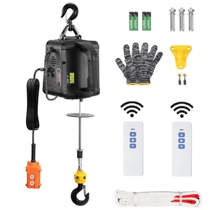 image:imageVEVOR 3in1 Electric Hoist Winch 1100lbs 1500W Portable Power Winch Crane 110V120V 229 ft Lifting Height 13 ftmin with Manual Wired and Wireless Remote Control Overload ProtectionBlack