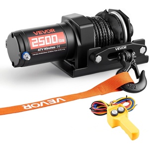 image:imageVEVOR 6000 lbs Electric Winch 12V DC ATVUTV Winch with 024 in x 492 ft Synthetic Rope Wireless amp Wired Remote Control IP55 Waterproof with Fairlead Mount Plate for Towing ATV UTV OffRoad2500lbs