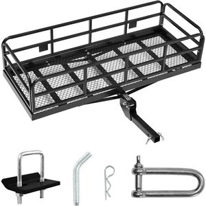 image:imageVEVOR 70 x 30 x 6 Hitch Cargo Carrier 500 lbs Capacity with Nighttime Reflective Reminder Folding Hitch Mount Cargo Carrier Basket with Hitch Lock for 2 Receiver Fit for SUVs60 x 24 x 14