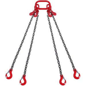 image:imageVEVOR Chain Sling 38 inch x 10 ft Lifting Chains with Hooks G80 Engine Chain Hoist Lifts 18400 lbs8 Ton Lifting Sling Chains for Engine Hoist Engine Lift Chain with 4 Leg Grab Hooks amp Adjusters516 Inch x 10 FT