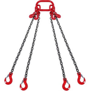 image:imageVEVOR Chain Sling 38 inch x 10 ft Lifting Chains with Hooks G80 Engine Chain Hoist Lifts 18400 lbs8 Ton Lifting Sling Chains for Engine Hoist Engine Lift Chain with 4 Leg Grab Hooks amp Adjusters14 Inch x 5 FT