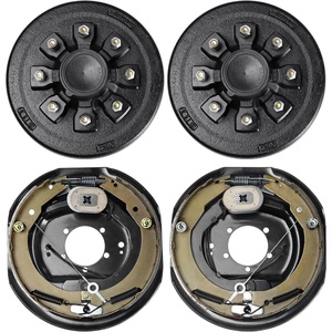 image:imageVEVOR Electric Trailer Brake Assembly 12 x 2 2 Pairs SelfAdjusting Electric Brakes Kit for 7000 lbs Axle 5Hole Mounting Backing Plates for Braking System Part Replacement 2 Right  2 Left  Electric Brakes Kit for 7000 lbs Axle 5Hole Mounting Backing Plates for Braking System Part Replacement 2 Right  2 Left2 Brakes  2 Brake Drums