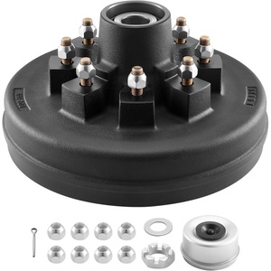 image:imageVEVOR Electric Trailer Brake Assembly 12 x 2 2 Pairs SelfAdjusting Electric Brakes Kit for 7000 lbs Axle 5Hole Mounting Backing Plates for Braking System Part Replacement 2 Right  2 Left  Electric Brakes Kit for 7000 lbs Axle 5Hole Mounting Backing Plates for Braking System Part Replacement 2 Right  2 Left1 Brake Drums