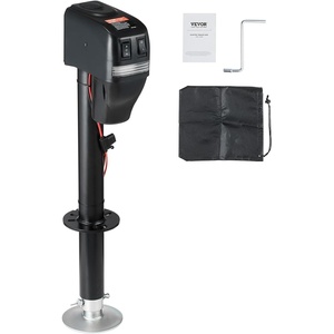 image:imageVEVOR Electric Trailer Jack 7500 lbs Capacity Electric Power Tongue Jack with Waterproof Protective Cover amp LED Light for Travel Trailer Camper RV 9843385 in Lift 12V DC with Wiring Black4000 lbs