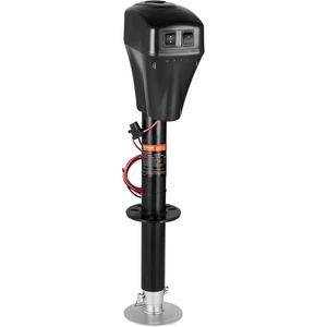 image:imageVEVOR Electric Trailer Jack 7500 lbs Capacity Electric Power Tongue Jack with Waterproof Protective Cover amp LED Light for Travel Trailer Camper RV 9843385 in Lift 12V DC with Wiring Black5000 lbs