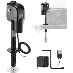 image:imageVEVOR Electric Trailer Jack 7500 lbs Capacity Electric Power Tongue Jack with Waterproof Protective Cover amp LED Light for Travel Trailer Camper RV 9843385 in Lift 12V DC with Wiring Black7500 lbs