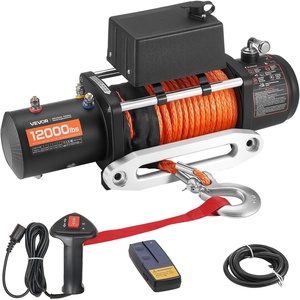 image:imageVEVOR Electric Winch 12000 lbs Load Capacity 12V DC Truck Winch with 036 in x 755 ft Synthetic Rope Wireless amp Wired Remote Control IP55 Waterproof for Towing OffRoad SUV Jeep Trailer