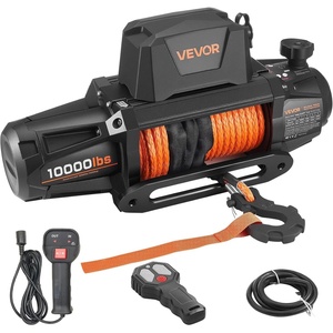 image:imageVEVOR Electric Winch 12000 lbs Load Capacity 12V DC Truck Winch with 38 in x 92 ft Synthetic Rope Wireless amp Wired Remote Control IP68 Waterproof for Towing OffRoad SUV Jeep Trailer Boat10000 lbs