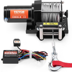image:imageVEVOR Electric Winch 4000 lb Line Pull Capacity 12V DC ATVUTV Winch with 316 in x 39 ft 7 Strands Steel Cable Roller Fairlead Wireless amp Wired Remote Control IP55 Waterproof for Towing UTV ATV3000 LBS