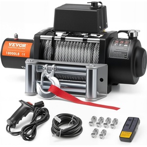 image:imageVEVOR Electric Winch 4000 lb Line Pull Capacity 12V DC ATVUTV Winch with 316 in x 39 ft 7 Strands Steel Cable Roller Fairlead Wireless amp Wired Remote Control IP55 Waterproof for Towing UTV ATV18000 lbs